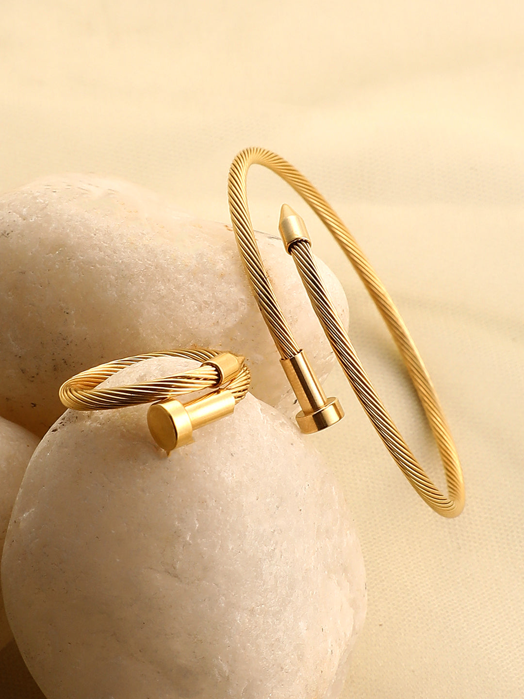 The Screw Jewellery Set - California Gold-SOHIBR8817