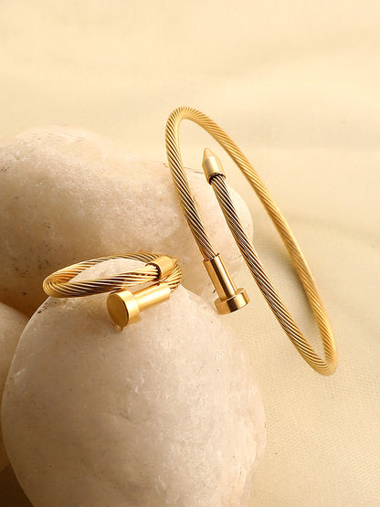 The Screw Jewellery Set - California Gold-SOHIBR8817