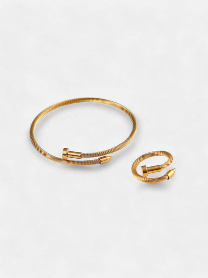 The Screw Jewellery Set - California Gold-SOHIBR8817