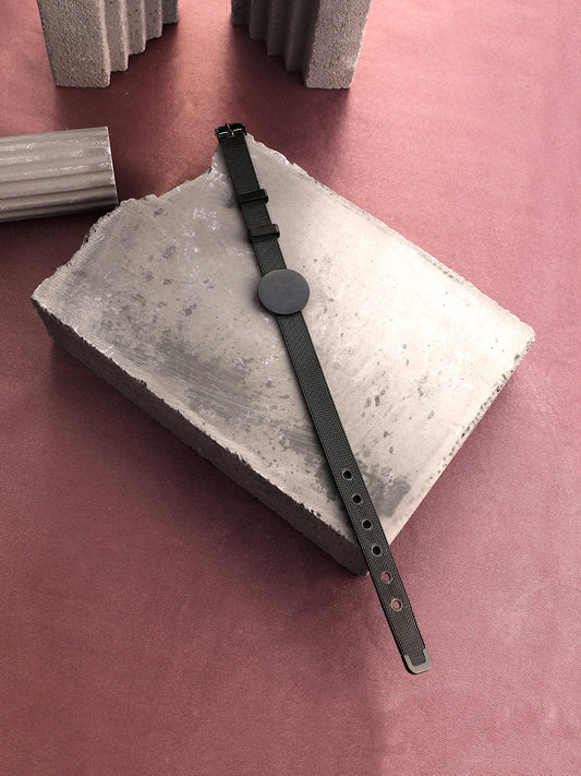 The Montre Statement Bracelet - Onyx Black-SOHIBR8819