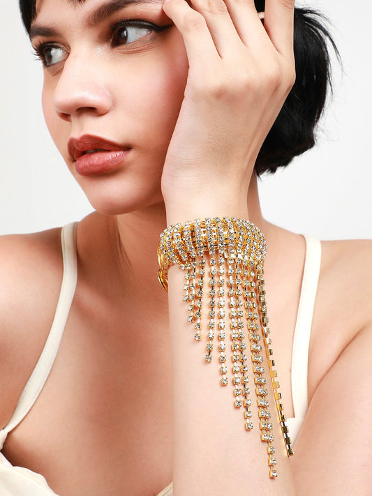 Gold-Plated Bangle-Style Bracelet