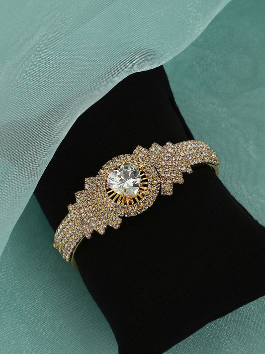 Gold-Plated Bangle-Style Bracelet