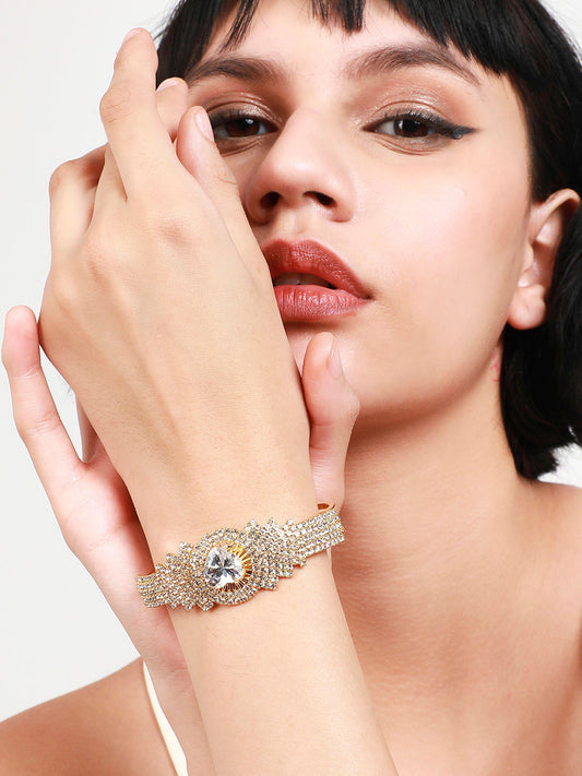 Gold-Plated Bangle-Style Bracelet