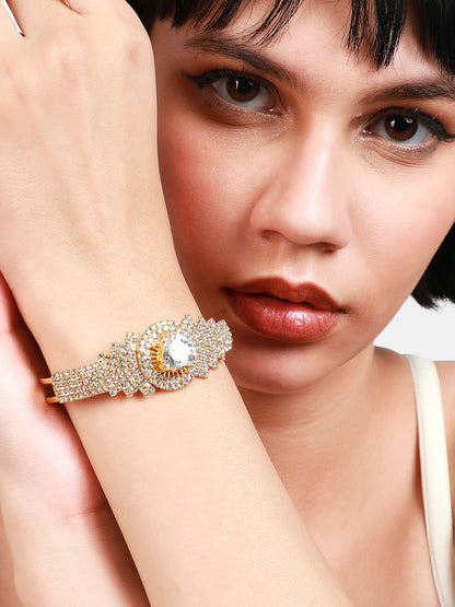 Gold-Plated Bangle-Style Bracelet