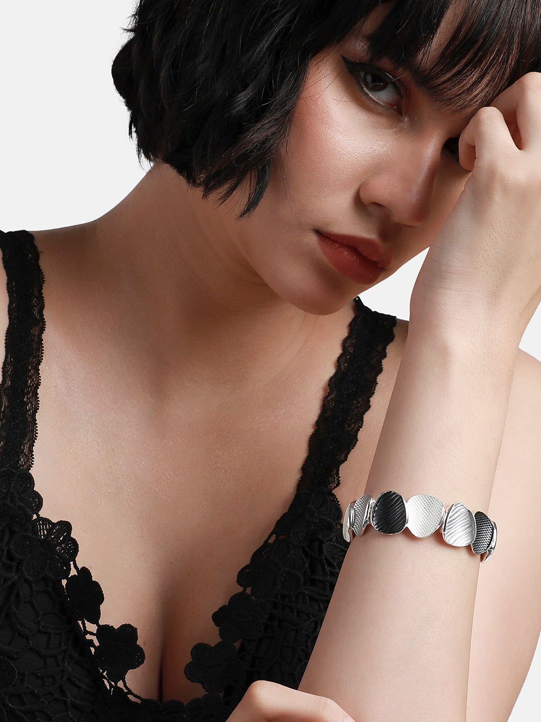 Silver Plated Elasticated Bracelet
