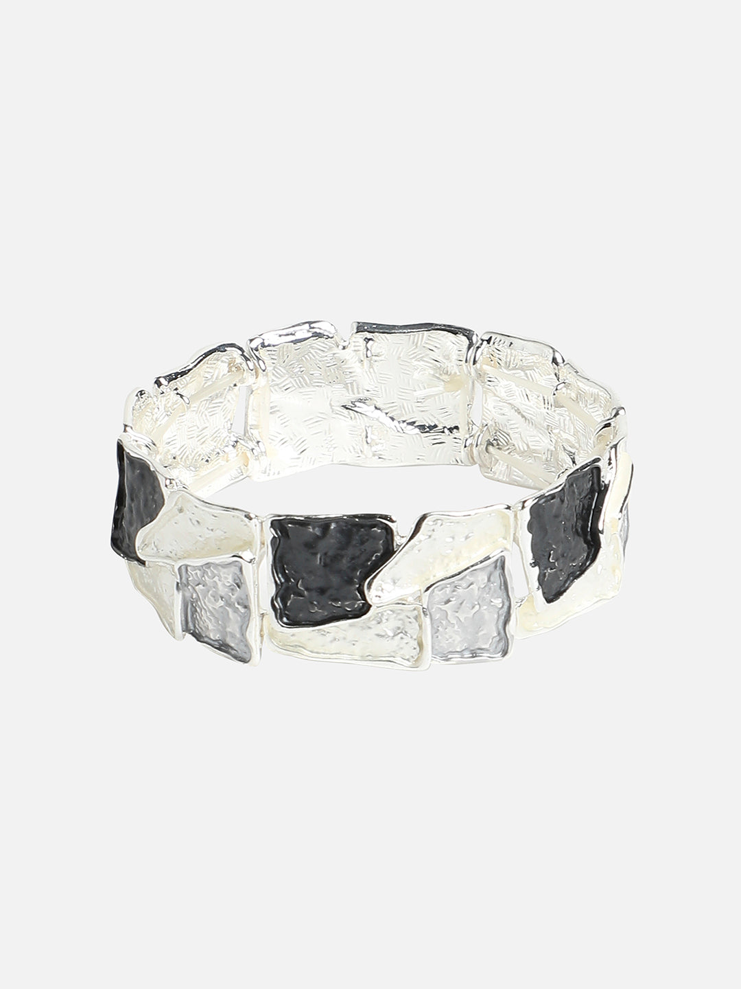 Silver-Plated Bangle-Style Bracelet