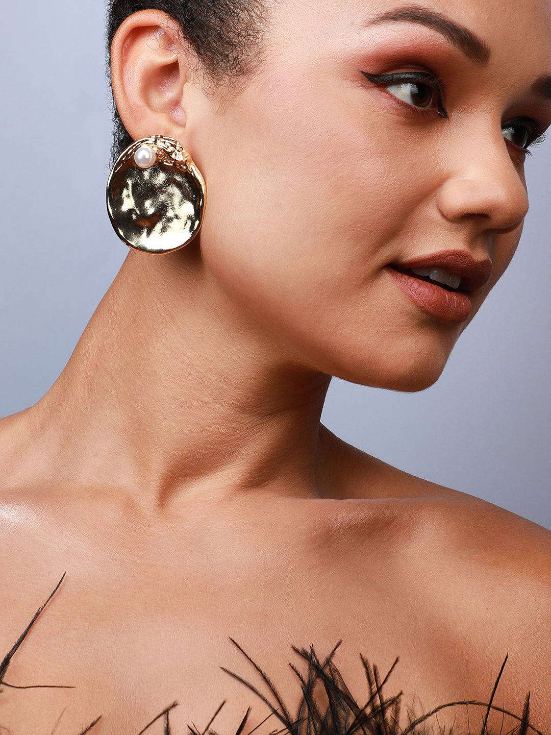 Chic Sparkle Set Of 2 Gold-Plated Contemporary Drop Earrings