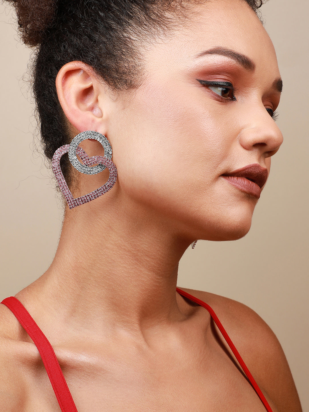 Pack of 2 Silver-Plated Contemporary Drop Earrings