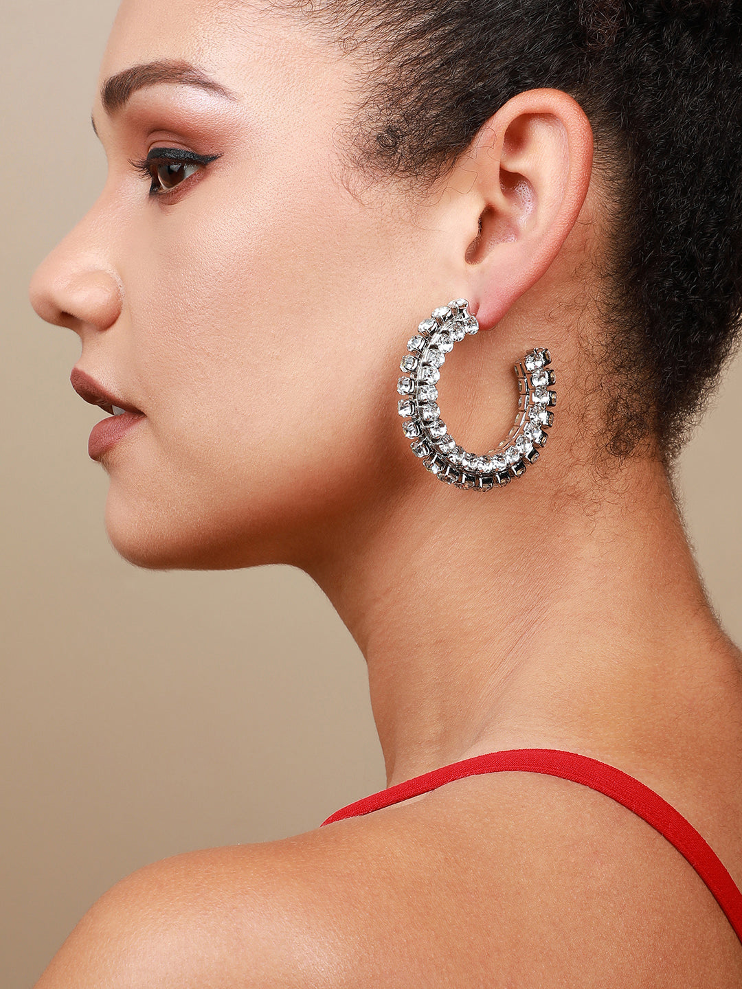 Pack Of 2 Silver-Plated Contemporary Drop Earrings