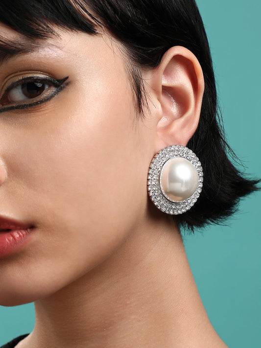 Pack Of 2 Silver-Plated Contemporary Drop Earrings