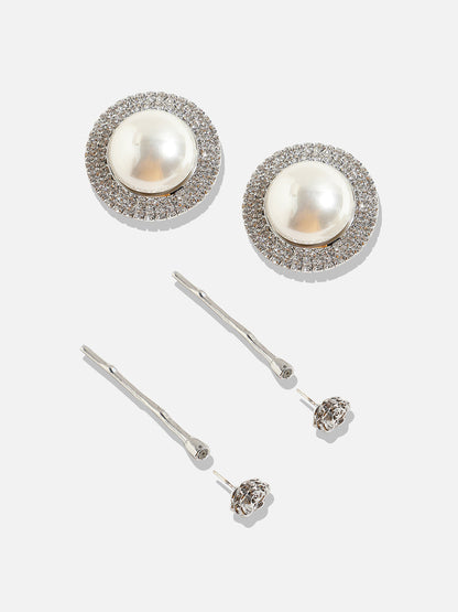 Pack Of 2 Silver-Plated Contemporary Drop Earrings