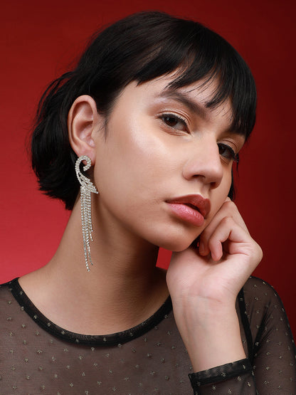 Pack Of 2 Gold-Plated Contemporary Drop Earrings