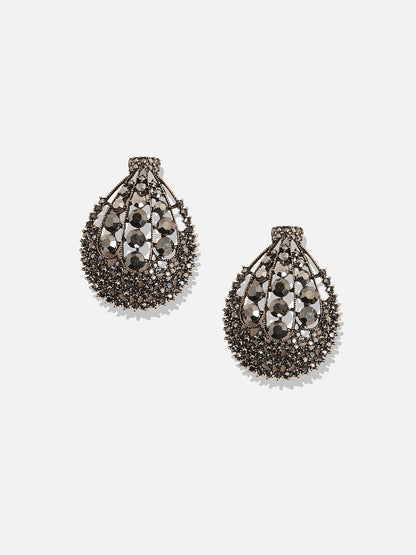 Set Of 2 Silver-Plated Contemporary Stud Earrings
