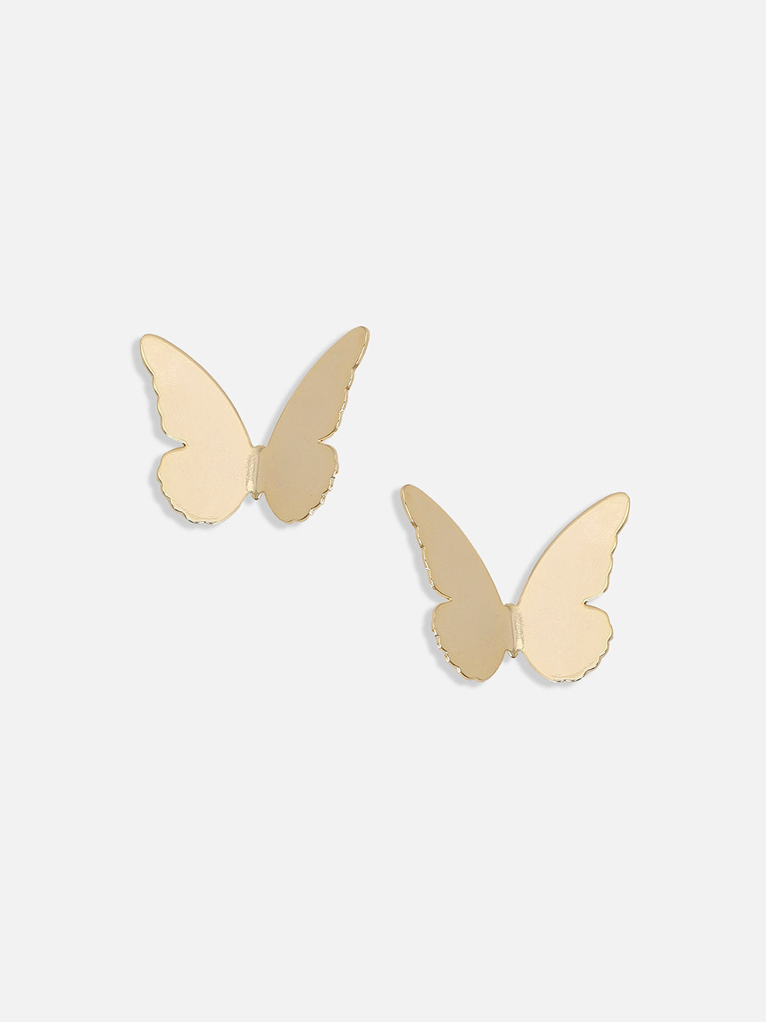Set Of 2 Gold-Plated Contemporary Drop Earrings