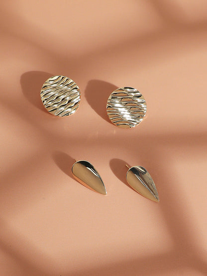 Set Of 2 Contemporary Studs Earrings