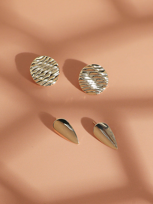 Set Of 2 Contemporary Studs Earrings