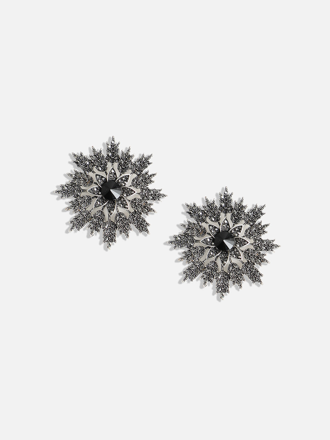 Set Of 2 Gold-Plated Contemporary Earrings