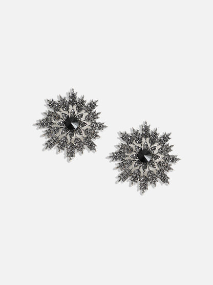 Set Of 2 Gold-Plated Contemporary Earrings
