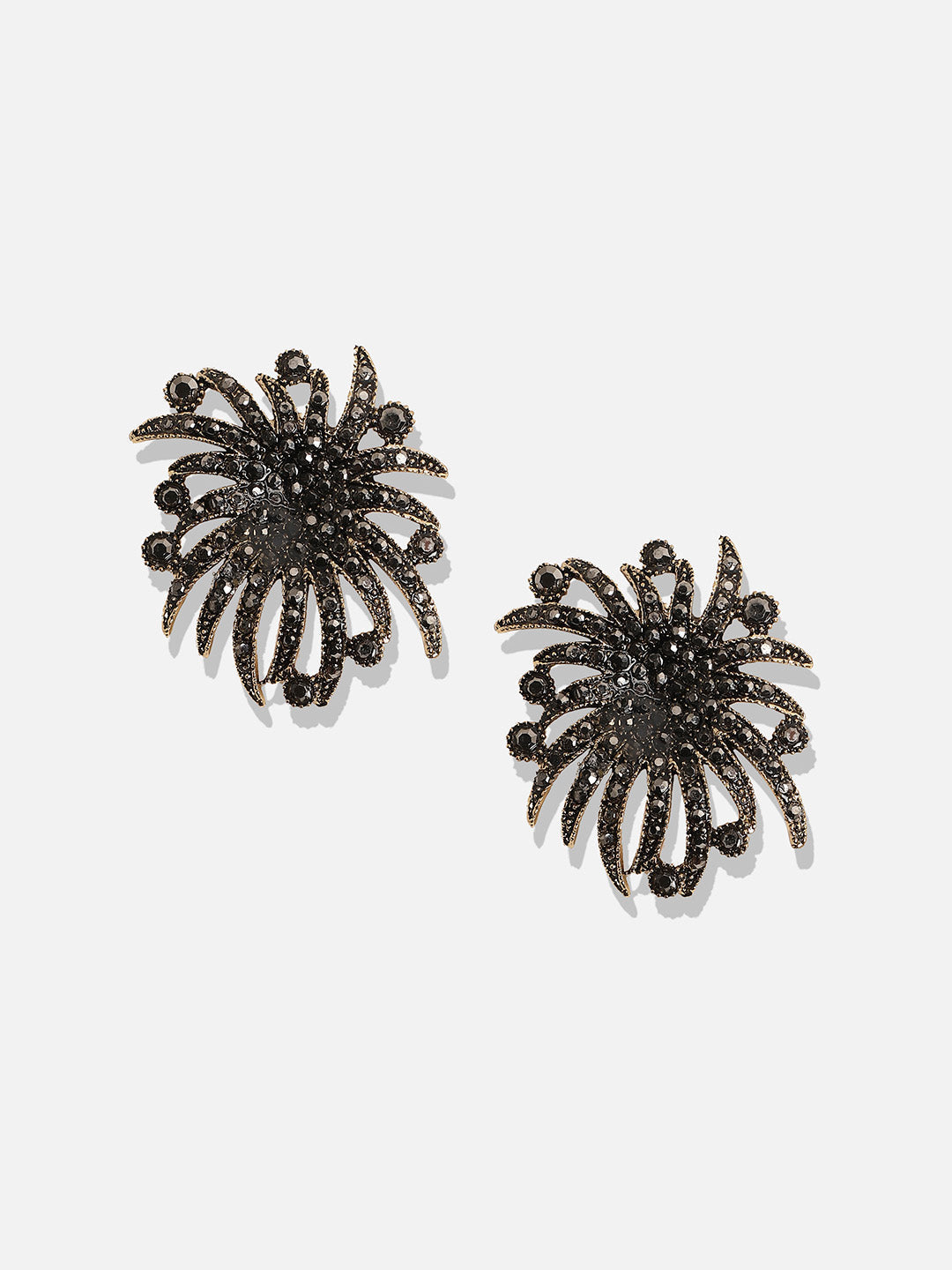 Set Of 2 Gold-Plated Contemporary Drop Earrings