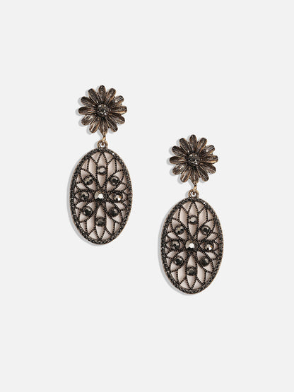 Set Of 2 Rose Gold-Plated Contemporary Drop Earrings