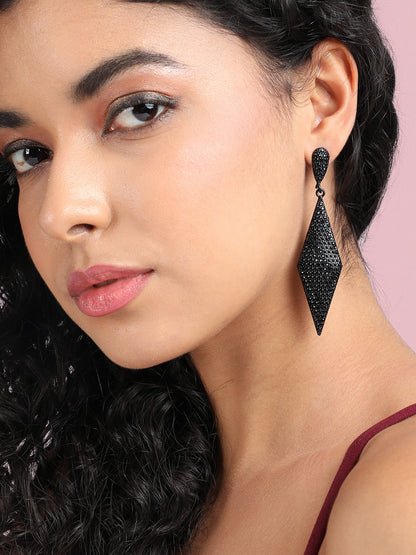 Set Of 2 Copper-Plated Contemporary Drop Earrings