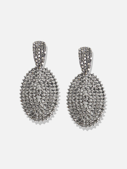 Set Of 2 Silver-Plated Contemporary Drop Earrings