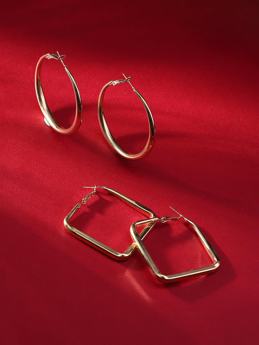 Set of 2 Minimal Hoop Earrings