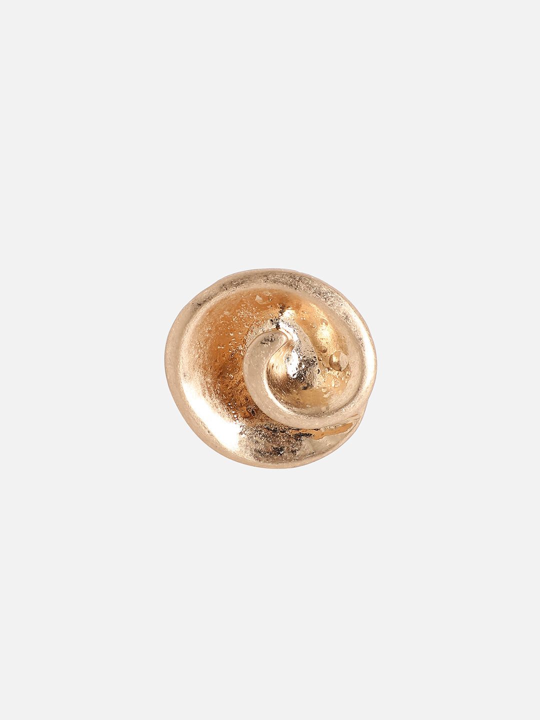 Set Of 2 Gold-Plated Contemporary Stud Earrings with Finger Ring
