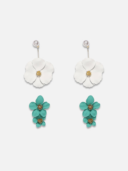 Gold-Plated Contemporary Drop Earrings