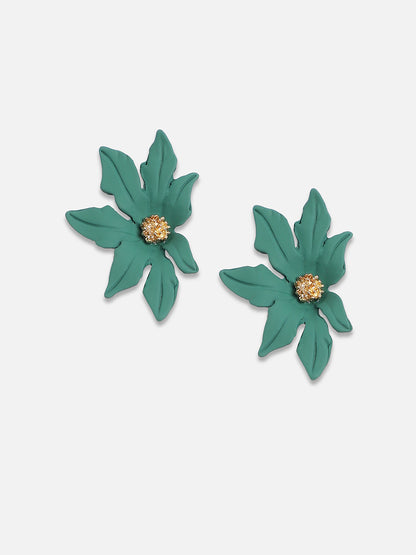 Set Of 2 Gold-Plated Contemporary Drop Earrings
