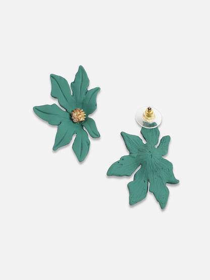 Set Of 2 Gold-Plated Contemporary Drop Earrings