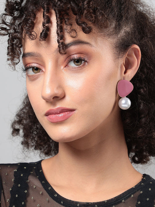 Set Of 2 Gold-Plated Contemporary Drop Earrings