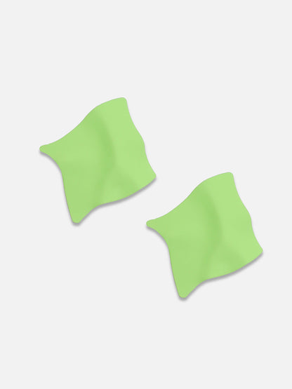 Set of 2 Gold Plated Contemporary Drop Earrings