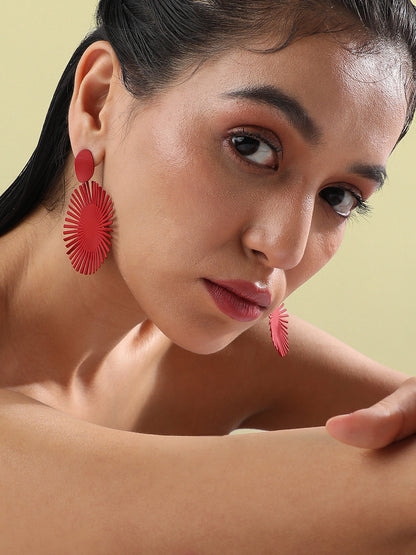 Set Of 2 Silver-Plated Contemporary Drop Earrings