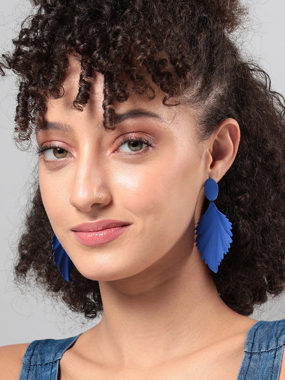 Set Of 2 Silver-Plated Contemporary Drop Earrings