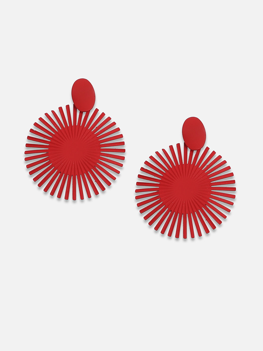 Set Of 2 Silver-Plated Contemporary Drop Earrings