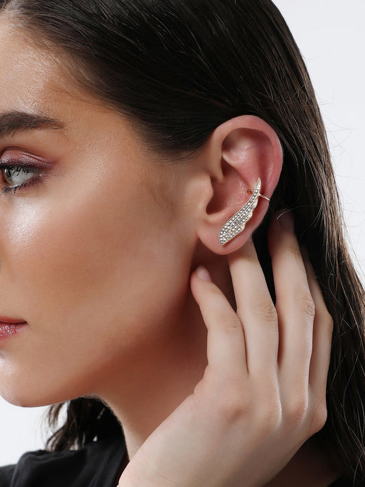 The Bling Wing Cuff Earrings - California Gold-SOHIER6028