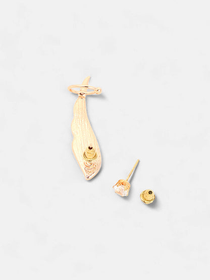 The Bling Wing Cuff Earrings - Rose Gold-SOHIER6029