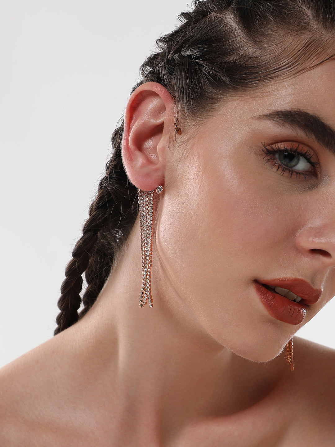 The Cristal Cuff Earrings - Crystal Silver-SOHIER6130