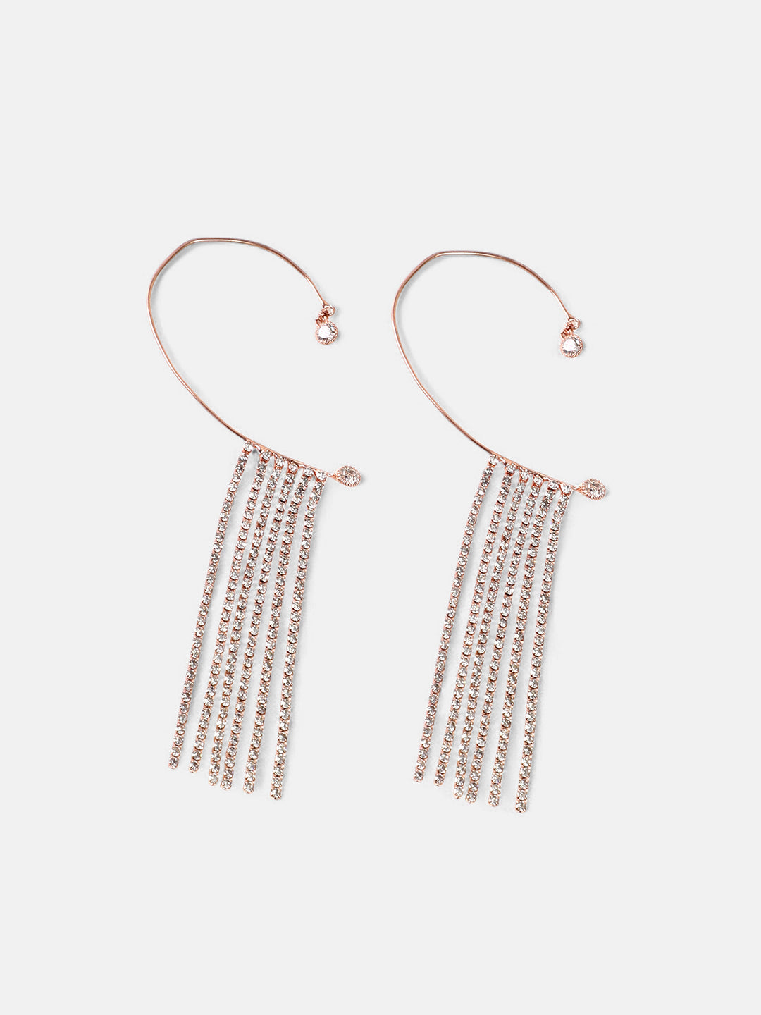 The Cristal Cuff Earrings - Crystal Silver-SOHIER6130