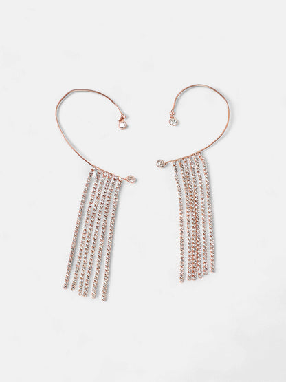 The Cristal Cuff Earrings - Crystal Silver-SOHIER6130