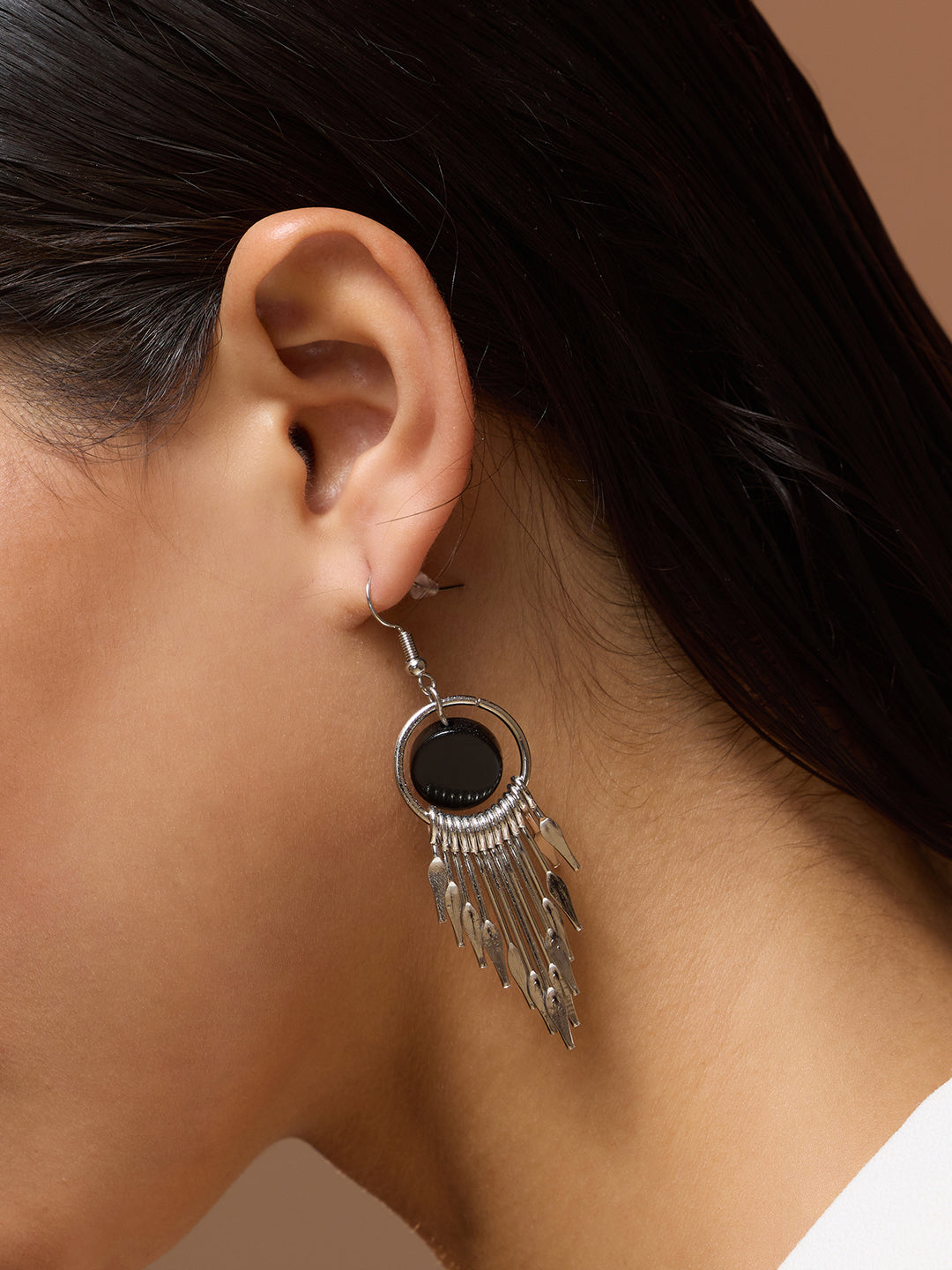 The Lancia Drop Earrings - Onyx Black-SOHIER6144