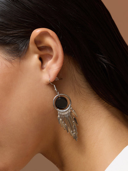 The Lancia Drop Earrings - Onyx Black-SOHIER6144