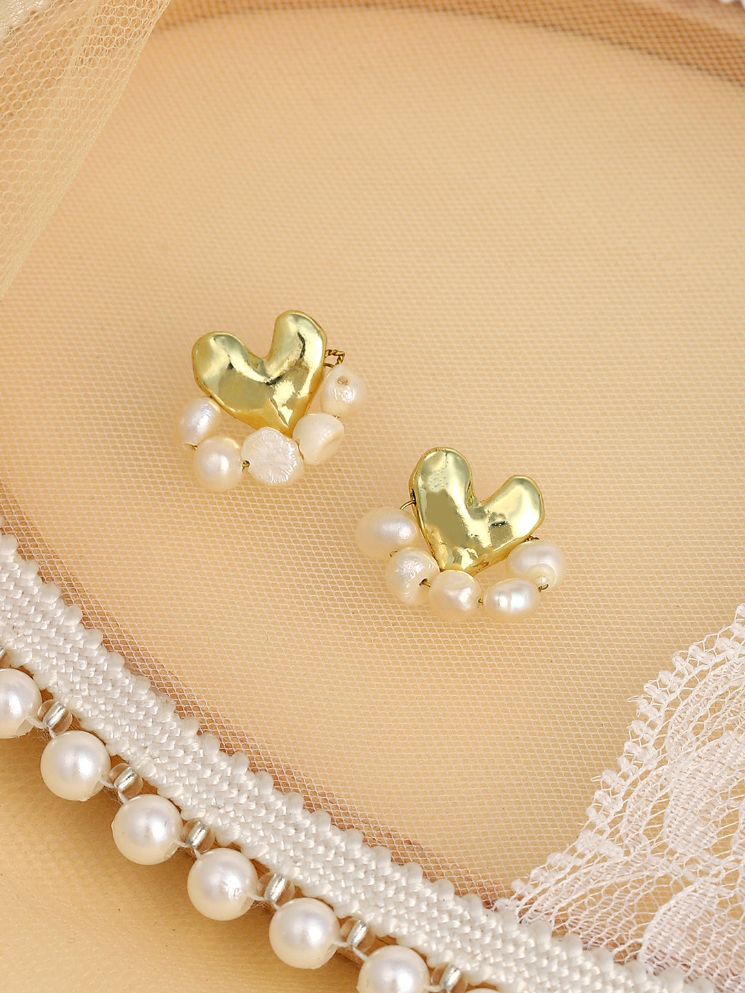 The Tropez's Coeur Stud Earrings - California Gold-SOHIER6145