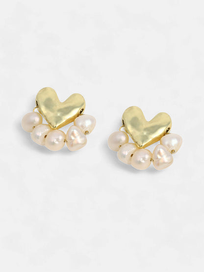 The Tropez's Coeur Stud Earrings - California Gold-SOHIER6145