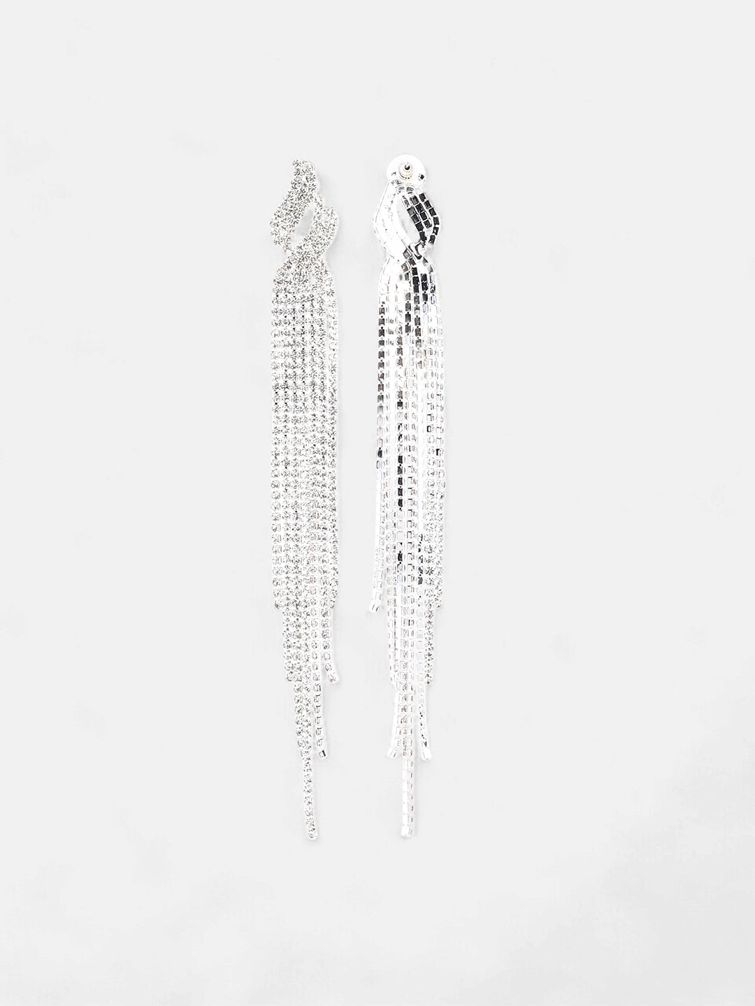 The Adrienne Drop Earrings - Crystal Silver-SOHIER6146
