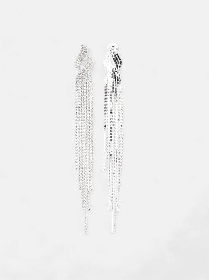 The Adrienne Drop Earrings - Crystal Silver-SOHIER6146