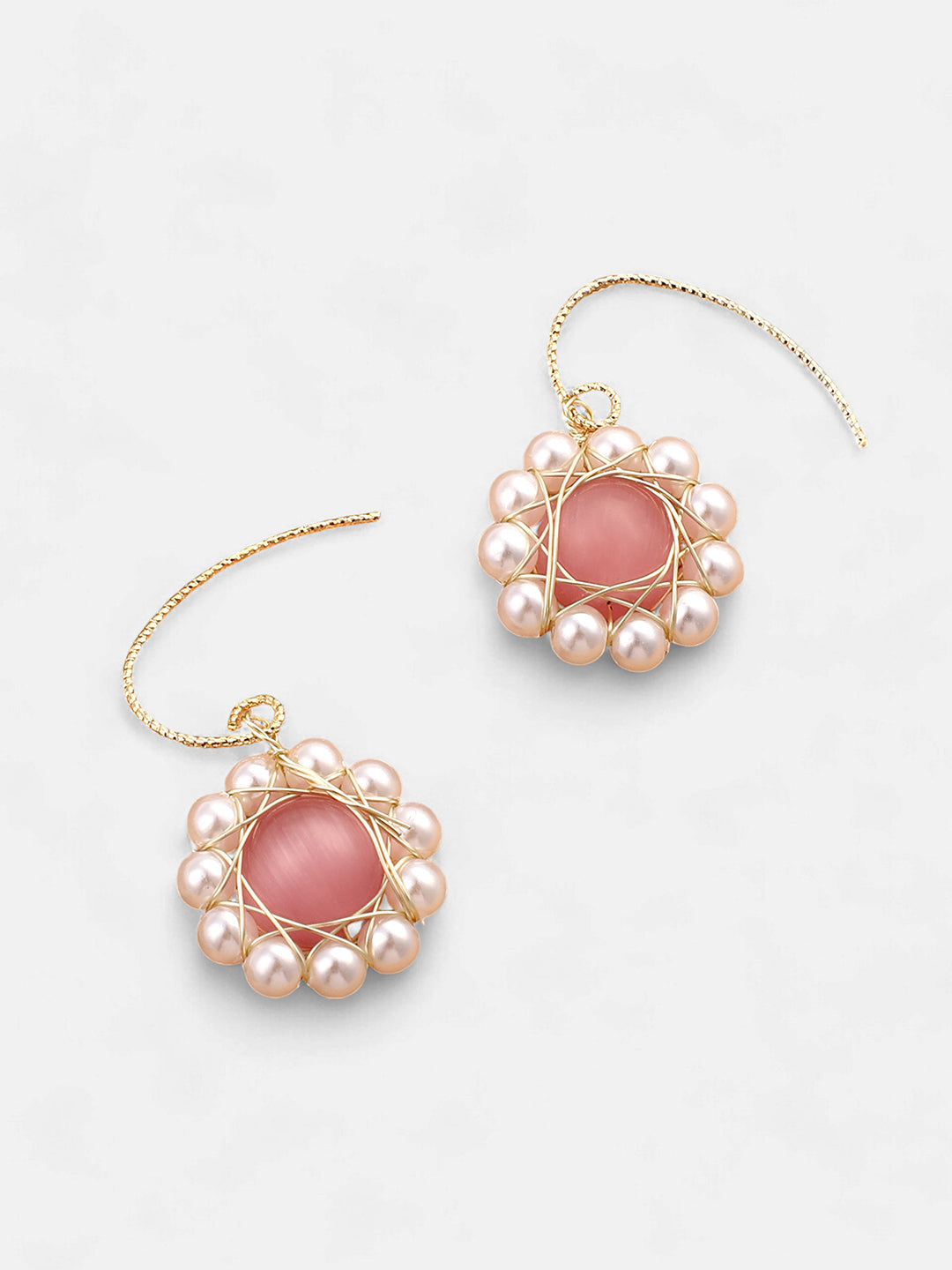 The Ira Drop Earrings - Blush Pink-SOHIER6148