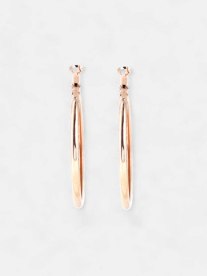 The Medium Minimal Hoop Earrings - California Gold-SOHIER6150