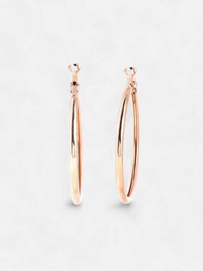 The Medium Minimal Hoop Earrings - California Gold-SOHIER6150